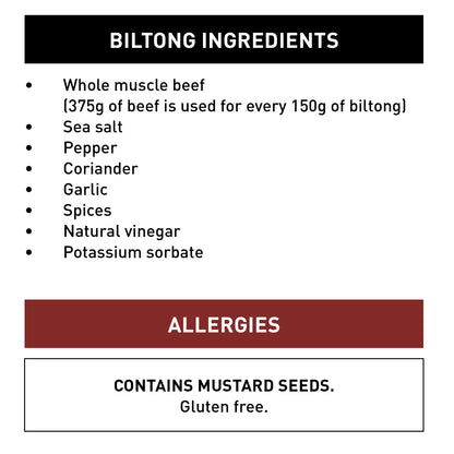 Halal Biltong Stücke 150g (mit Fett)